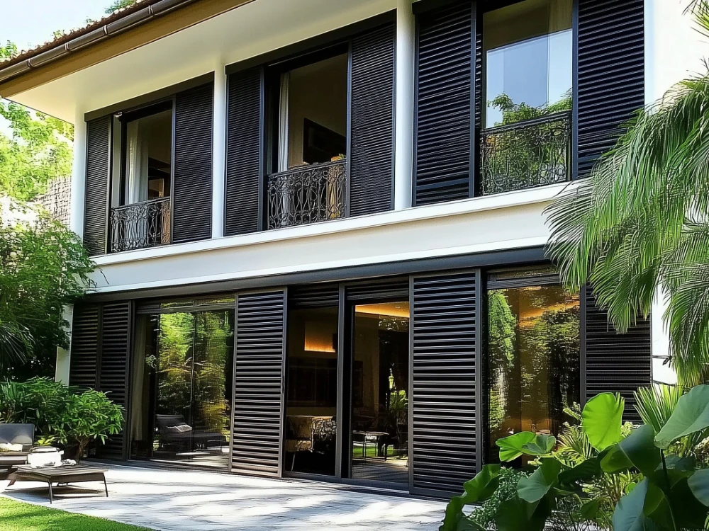 facciata-casa-con-giardino-infissi-neri